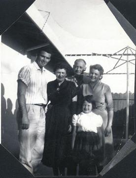 Bill, Mabel, Sidney (back), Pat, & Sue (front)
Cir. 1954
